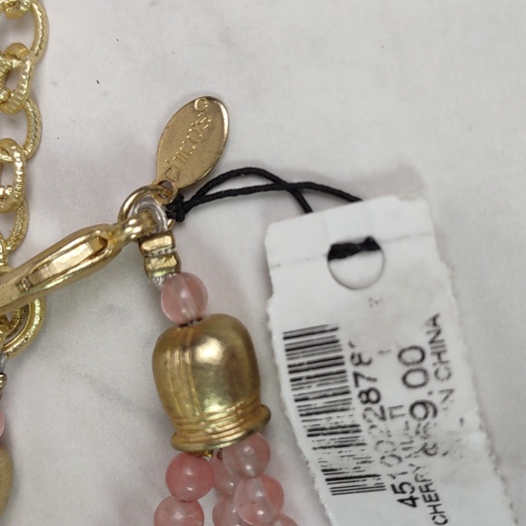 Chico's Cherry Quartz Layered Nugget Necklace - Picture 5 of 5